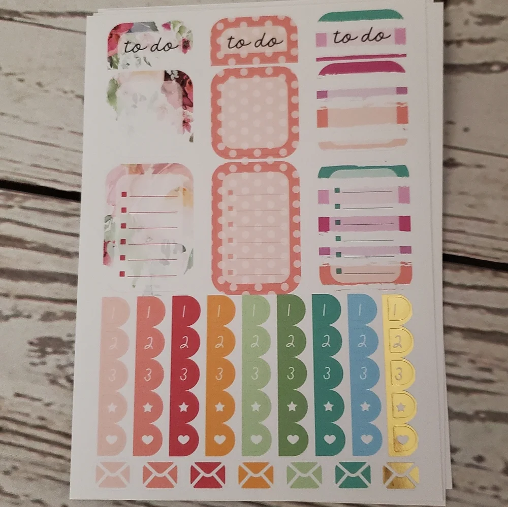 Planner stickers bundle reminders, quotes, motivational